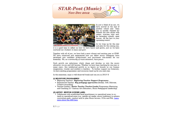 STAR-Post Music (Nov-Dec 2012)